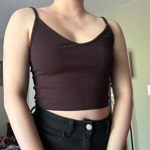 H&M black crop top